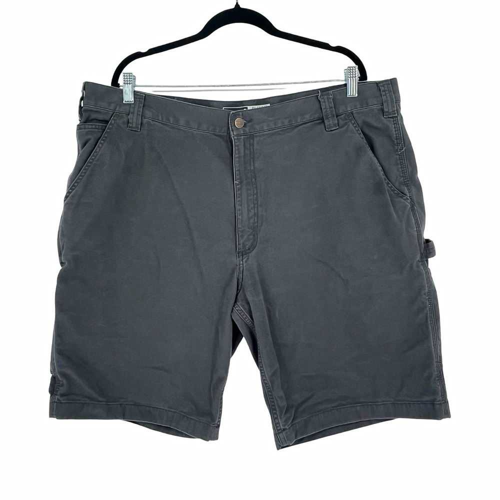 Carhartt Men's Carpenter Work Shorts 42x11 Gray Relaxed Fit Utility Canvas